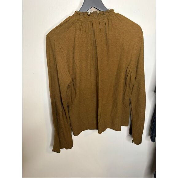 Madewell Texture & Thread Ruffled Mockneck Top - Picture 4 of 7